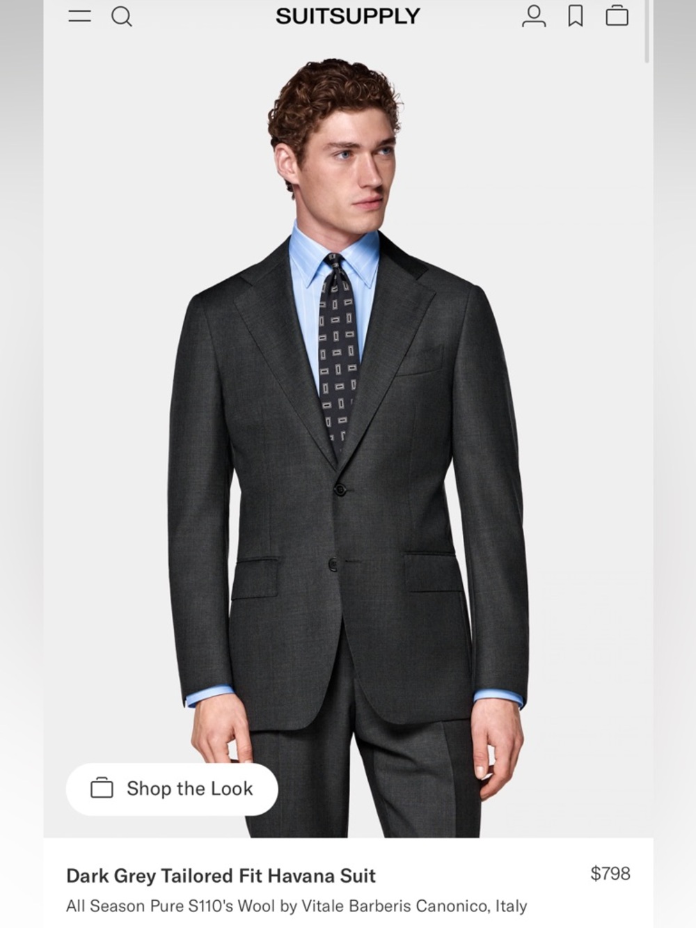 Suit Supply Gray Suit 40L